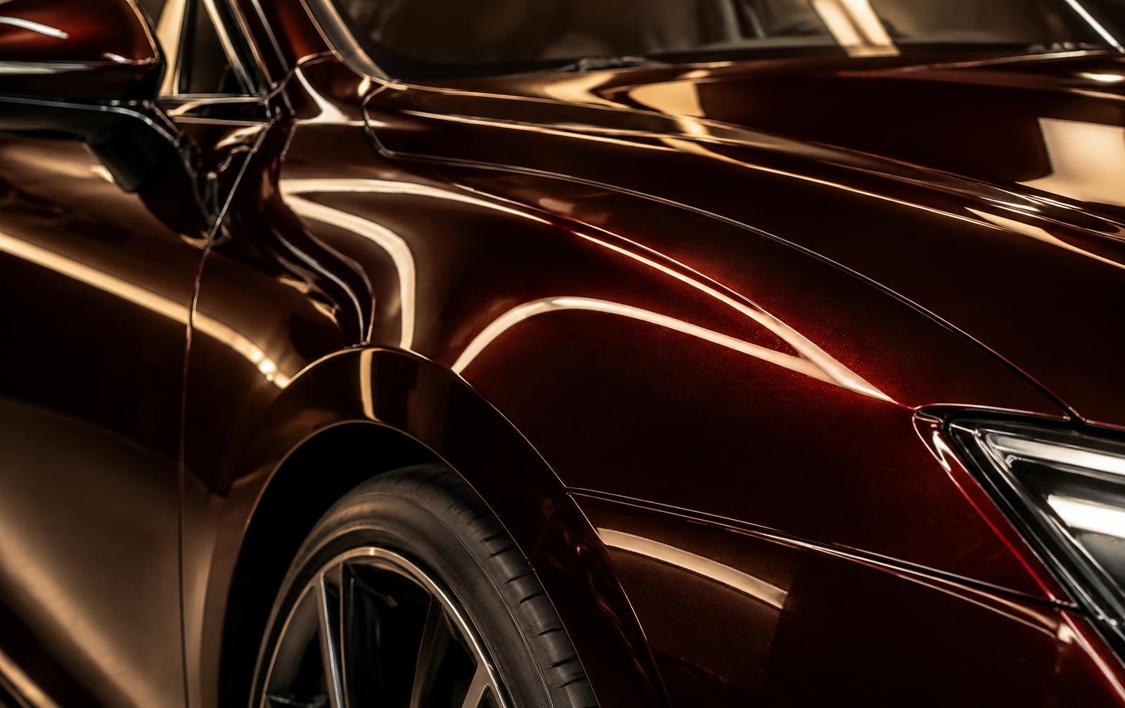 Glossy black cherry paint